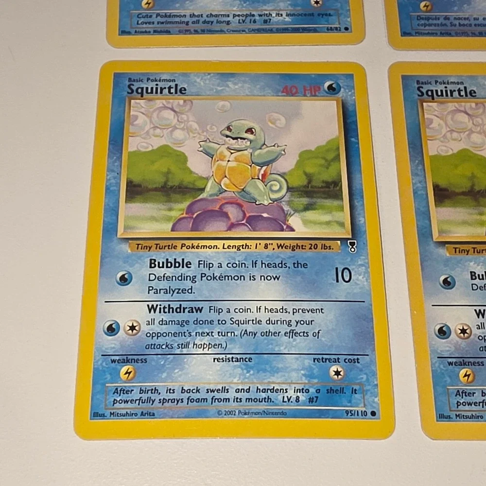 Pokemon Squirtle Card Lot Team Rocket 68/82 Base Set 2 93/130 Legendary 95/110